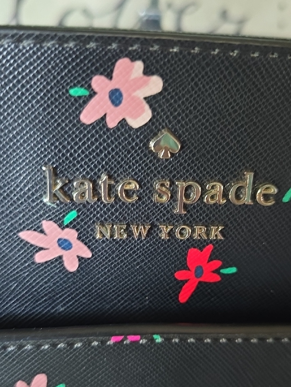 Kate Spade Black Floral Petite Tote GUC - Picture 3 of 16